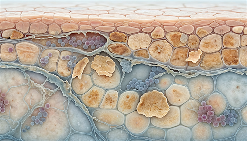 Firefly _all Area Picture Of Skin With A Condition Under A Microscope On A Molecular Level 581189